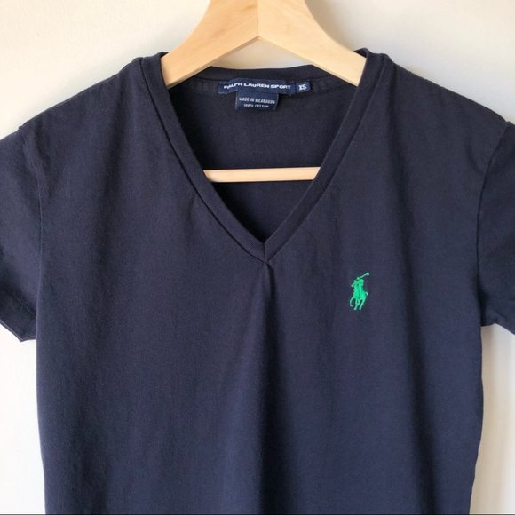 2 Ralph Lauren Sport V-Neck T-Shirt Purple Navy XS - Picture 9 of 12